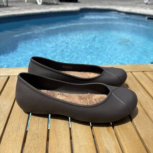 Crocs Olivia II Lined Flats Women's Dark Brown‎ Ballet Slip On Shoes Size 6